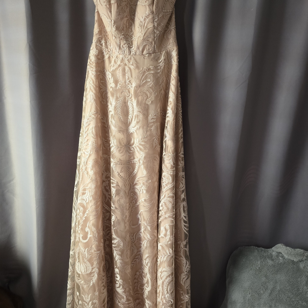 Speechless Cream Floral Prom Dress